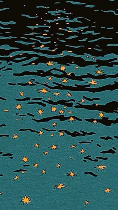 the stars are floating in the water together