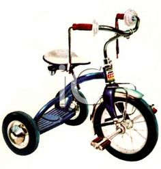 a drawing of a tricycle with two wheels