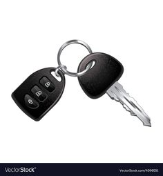 a car key with two keys attached to it