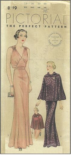 Vintage Vogue Sewing Patterns, Patron Vintage, Vogue Vintage, Evening Dresses With Sleeves, Jacket Pattern Sewing, Vintage Dress Patterns