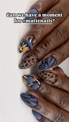 ArtistryATL - Hapeville Nail Salon on Instagram: "Ladies and Gentlemen. The Matte Top Coat! . . #atlnails #atlnailsalon #hapevillenails #nailedit #nailsnailsnails  #nailart #nailartist #tahradidthem #naturalnails #hapevillega #texturedart #texture #abstractart #fallnails" Funky Nail Ideas Fun, Fall Matte Nails, Colorful Manicure, Geometric Nails, Nail 2023, Nail Glam, Nail Place, Nail Stamp, Funky Nail Art