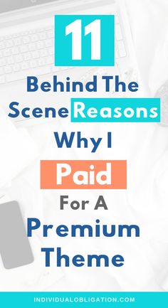 the title for 11 behind the scenes reasons why i paid for a premium theme