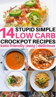 Crazy Good Keto Crockpot Dinners That You Absolutely Have To Try. These low carb slow cooker meals include beef, chicken, pork and vegetarian options that make the perfect healthy, cheap and easy dinners. Keto winter recipes #crockpot #ketocrockpot #winterrecipes Slow Cooker Tomato Soup, Cheap Keto, Slow Carb Diet, Slow Cooker Salsa Chicken, Low Carb Crock Pot Recipes, Slow Cooker Ribs