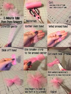 instructions for how to make tulle bows