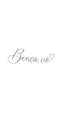 the word benca is written in cursive writing