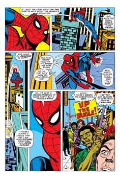 the amazing spider - man and his friends are talking to each other in this comic page