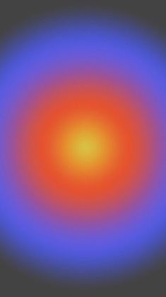 an orange and blue circular pattern on a black background