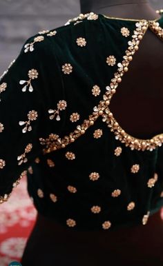 Black Velvet Blouse Design, Black Blouse Designs, Blue Blouse Designs, Latest Bridal Blouse Designs, Velvet Dress Designs, Cutwork Blouse Designs