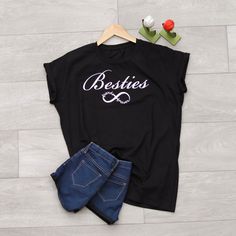 "Personalised T-shirts, 100% cotton, lovely quality, professional printing. Please before buying check the size guide to make sure you are getting the right size. *Ladies S-6(16 inches), M-8(17inches), L-10(18.5inches), XL-12(19.5inches), 2XL-14(22inches) **Kids:XS 3/4(14\") S 5/6(15\") M 7/8(16\") L 9/11(17\") XL 12/14(18.5\") *Care Instructions Wash t-shirts inside out in 30 degree C, do not dry clean, do not bleach and do not iron on the design. *If you want your font to be in differnt colour please let me know. *Please visit my shop AlicjaBoutique for many more t-shirts designes. *£12 price for one t-shirt" Engraved Handwriting, Minimalist Men, Friends Tshirt, Valentines Gifts For Him, Personalised Kids, Personalized T Shirts, Minimalist Fashion, Womens Clothing Tops, Custom Tshirts