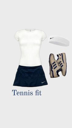 the tennis outfit is white and blue, but it's not too dark in color