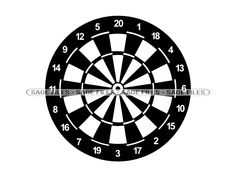 a dart hitting in the center of a bullseye target, with numbers on each side