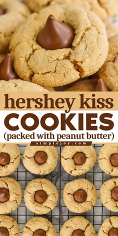 Indulge in the perfect Christmas cookie recipe with Hershey Kiss Cookies (Packed with Peanut Butter)! These peanut butter blossom cookies with a chocolate star or Hershey’s Kisses make an easy Christmas treat. Bake a batch and share the joy with every delicious bite! Peanut Butter Blossoms Recipe, Hershey Kiss Cookies, Peanut Butter Blossom, Peanut Butter Kiss, Peanut Butter Kiss Cookies, Butter Blossoms, Christmas Yummies, Peanut Butter Blossom Cookies, Blossom Cookies