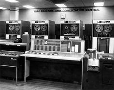 an old control room with several machines and other equipment