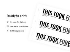 two black and white coupons with the words ready to print