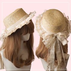 This price is for a straw hat only, others are not included. SizeFree SizeHead Circumference56-58 Cottagecore Hat, Topi Vintage, Chihiro Y Haku, Mori Fashion, Fairytale Fashion, Cottagecore Outfits, Cottagecore Fashion, Anne With An E, Best Version Of Yourself