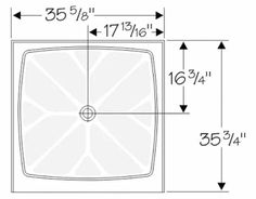 an illustration showing the width of a square window with measurements for each side and sides