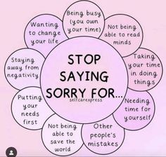 Stop Saying Sorry, Journal Inspiration Writing, Practicing Self Love, Mental Health Facts, Self Inspirational Quotes, Self Care Bullet Journal, Self Healing Quotes, Writing Therapy, Self Confidence Tips