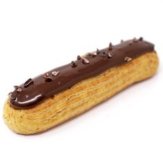 a pastry with chocolate icing on it