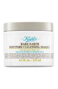 Kiehl's Since 1851 Rare Earth Deep Pore Cleansing Face Mask | Nordstrom La Mer Moisturizing Cream, Cleansing Mask, Clay Face Mask, Clay Face, Pore Cleansing, Clay Mask, Clogged Pores, Clay Masks, Body Treatments