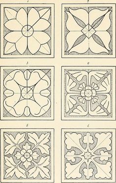 four different types of tile designs