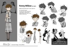 the character sheet for fenny willow from harry potter's animated movie, harry potter