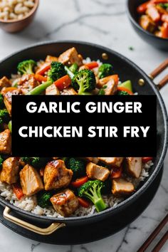 A photo of a  Garlic Ginger Chicken Stir Fry a Stir fry Recipes Gallbladder Safe Recipes, Veg Stir Fry