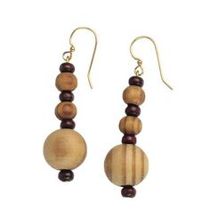 Wood and Recycled Plastic Dangle Earrings from Ghana - Beautiful Grain | NOVICA Wood Beads Earrings, Wooden Beads Jewelry Handmade, Wooden Beaded Earrings, Wood Bead Earrings Diy, Wood Beaded Earrings, Wooden Beads Earrings, Wood Earrings Diy, Wood Bead Earrings, Boho Jewelry Earrings