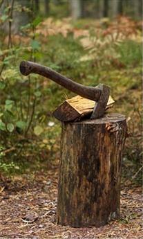 Chopping wood is part of having a cabin Log Cabin Fireplace, Little Cabin In The Woods, Prairie Home, Cabin In The Mountains, Chopping Block, Little Cabin