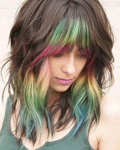 Hair Cut Ideas, Haircuts To Try, Modern Shag Haircut, Multicolored Hair, Hair Color For Women, Hair Brained, Shag Haircut, Creative Hairstyles