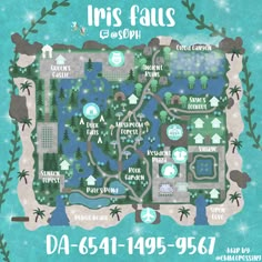 the map for iris's falls resort