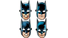 batman masks with different expressions on them