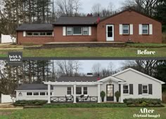 before and after pictures of a house in the suburbs