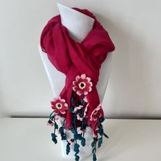 Flower Pattern Scarf, Pink Spring Wrap, Cotton Crocret Shawl, Lightwear Headpiec | eBay Cotton Crochet Scarf, Spring Wraps, Infinity Wrap, Cotton Shawl, Handmade Scarf, Scarf Handmade, Handmade Scarves, Pink Spring, Patterned Scarves