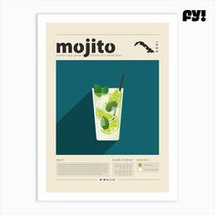 the front page of mojito magazine with an image of a drink on it