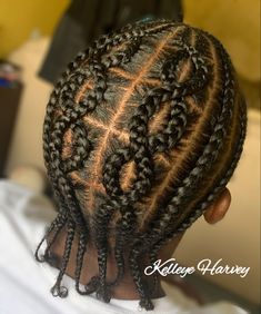 Criss-cross men braids Black Male Cornrow Hairstyles, Male Braided Hairstyles Black, Criss Cross Cornrows Braids Men, Braids With Designs For Men, Cornrow Ideas Men, Cross Braids Hairstyles Men, Braids Designs For Men, Criss Cross Cornrows Braids, Black Boys Braids Hairstyles Kid Hair