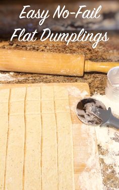 homemade flat dumplings are ready to be made into pizza crusts for the oven