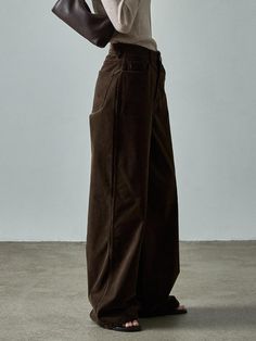 These classic corduroy pants offer a luxurious shine and a soft texture, perfect for a stylish yet comfortable look. It features the exclusive fabric by FACADE PATTERN.- Wide-fit silhouette with a maxi length- High-dense 12.5-ounce fabric for excellent heat retention- High rise design that makes your legs enlogated Brown Corduroy Pants Outfit, Corduroy Pants Outfit, Facade Pattern, Brown Corduroy Pants, Pants Women Fashion, Brown Corduroy, Corduroy Pants, Soft Texture, Pants Outfit