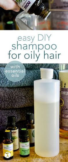 Are you tired of toxins in your shampoo, but still need something to tame the grease? This easy, DIY shampoo for oily hair is free of non-toxic ingredients and promotes healthy, clean hair. #diy #haircare #naturalhaircare #essentialoils #shampoo #homemadeshampoo #nontoxic #healthyliving #diyshampoo #oilyhair Diy Shampoo No Castile Soap, Diy Castile Soap Shampoo, Diy Shampoo For Oily Hair, Shampoo Bar Diy, Nontoxic Shampoo, Making Shampoo, Crunchy Stuff