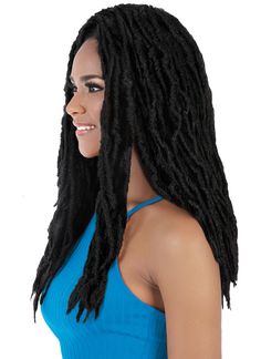 SOFT & NATURAL TEXTURE GODDESS LOC 20"x3 ITEM # : C.SNEO320 STYLE : GODDESS LOCS FINISH LENGTH : 20" SHOWN COLOR : 1B AVAILABLE COLORS : 1, 1B, 2, 4, T1B/27, T1B/30, T1B/118 Vivica Fox, Goddess Locs, Crochet Braid, Crochet Braids, Soft Natural, Off Black, Medium Brown, Natural Texture, Jet Black