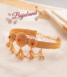 Bhajuband Gold Design Latest, Bajuband Designs Gold, Bajubandh Design Gold Latest, Bajubandh Design Gold, Vanki Designs Jewellery, Armlet Gold, Gold Chain Design