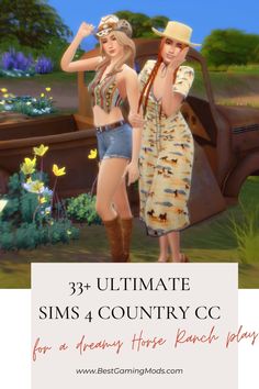 Are you also on the hunt for some awesome Sims 4 country CC? Well, I’ve rounded up the best country CC in this article, so you can skip the endless searching and get straight to the good stuff! Sims 4 Country Cc, Ranch Outfits, Living Room Sims 4, Rustic Nursery, Sims 4 Toddler, Best Sims, Horse Ranch, Simulation Games, Cowgirl Hats