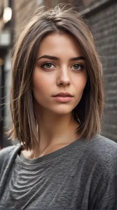 23 Effortless Style: Explore Top Low Maintenance Long Bob Haircuts Straight Long Bob, Chic Hairstyle, Trendy Bob Hairstyles, Haircut Women, Thick Hair Cuts, Bob Hairstyles For Thick, Short Hair Balayage