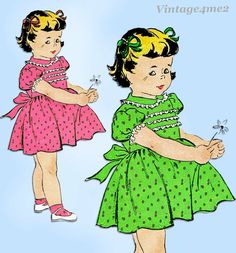 1950s Vintage New York Sewing Pattern 845 Sweet Uncut Baby Girls Dress Sz 6 mos #NewYork New York Pattern, Girls Dress Pattern, Baby Girls Dress, New York Vintage, American Girl Doll Clothes Patterns, Girl Dress Pattern, Vintage Dress Patterns, Embroidery Transfers