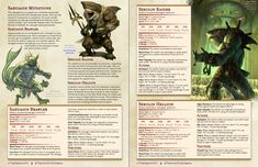 an image of a page from the game, with information about monsters and their names