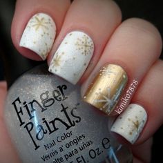 Pop Nails, Unghie Nail Art, Gold Nail, Nails White, Holiday Nail Art, Nails Polish