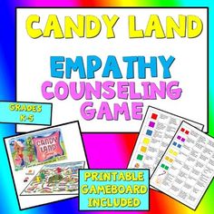 candy land empathy counseling game for primary and middle school students to play with