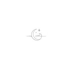 a black and white drawing of a crescent moon