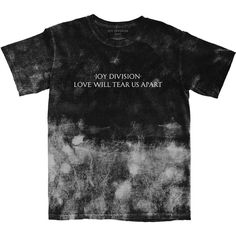 Joy Division Tear Us Apart Unisex T-Shirt Acid Wash Band Merch T-shirt With Graphic Print, Washed Black Band Merch T-shirt With Graphic Print, Washed Black Short Sleeve T-shirt With Text Print, Crew Neck T-shirt With Text Print For Concert, Tri-blend Band Merch T-shirt For Streetwear, Tri-blend T-shirt For Streetwear Band Merch, Grunge Style Cotton Fan Merchandise T-shirt, Unisex Cotton T-shirt For Fan Merchandise, Tri-blend Crew Neck T-shirt With Band Merch