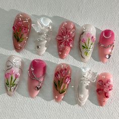 Nail Art Almond, Nail Art Designs Images, Wow Nails, Beauty Nails Design, Fancy Nails Designs, Summery Nails, Pretty Gel Nails, Nail Art Designs Videos