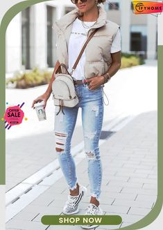 Ripped Raw Edge Skinny Jeans Mode Casual, Looks Street Style, Looks Chic, 가을 패션, Fall Fashion Outfits, Looks Style, Winter Fashion Outfits, Outfits Casuales, Raw Edge